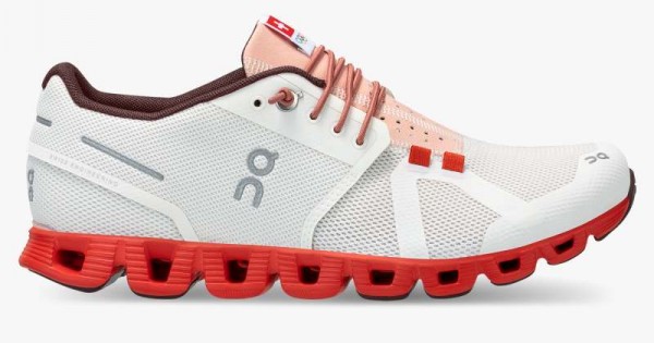 On Cloud Swiss Olympic Red White Women